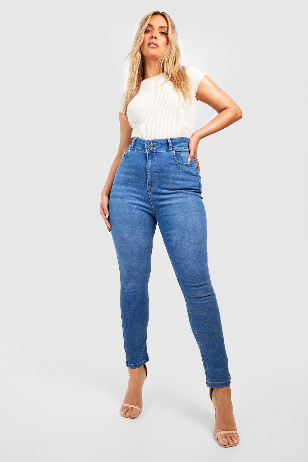 Grande taille Jean push up taille haute